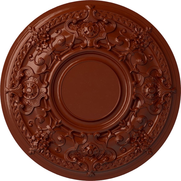 Ekena Millwork Jackson Ceiling Medallion (Fits Canopies up to 13 1/2"), Hand-Painted Firebrick, 32 3/4"OD x 2 1/2"P CM32JAFIF - main